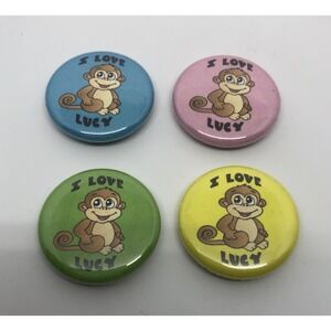 Girl Scouts Pins Monkey I Love Lucy 4 Lapel Sash Vest Pins Cookie Award Pins NEW